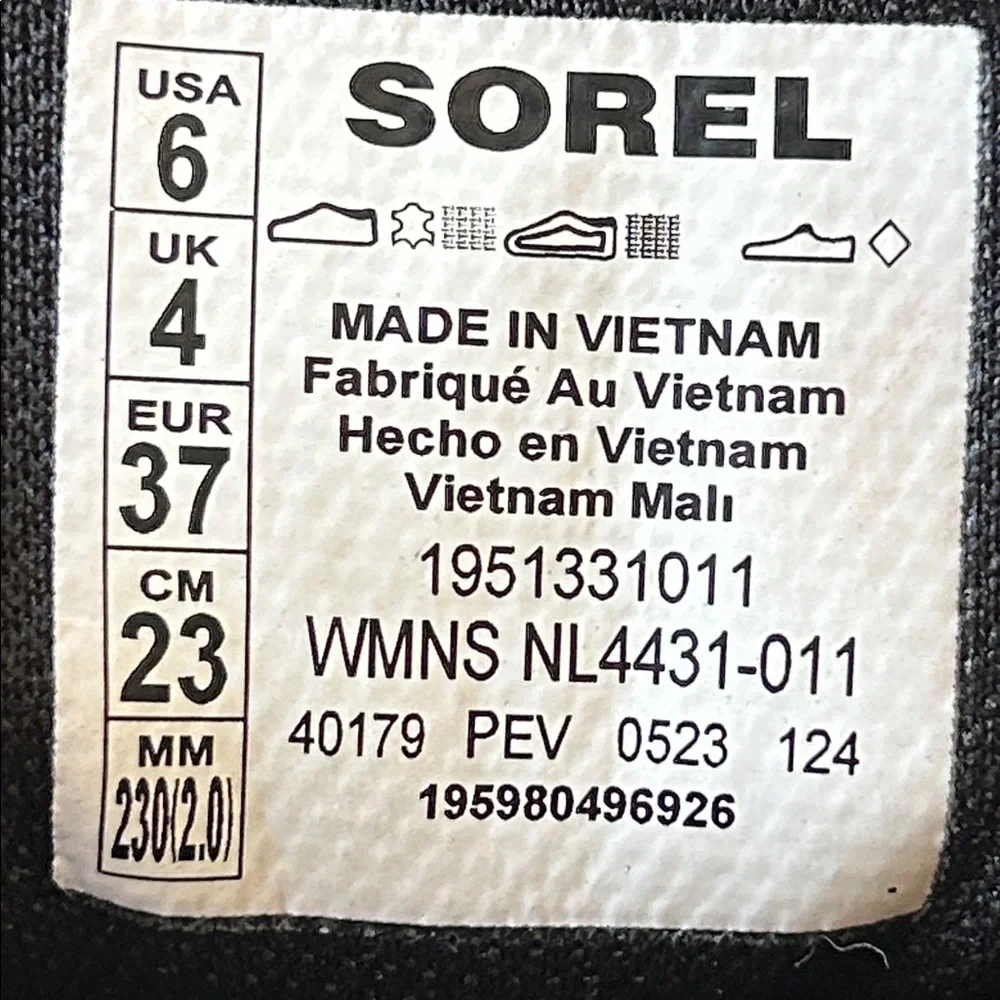 Sorel Out N About III Classic Waterproof Rain Snow Boots Black Womens Size 6